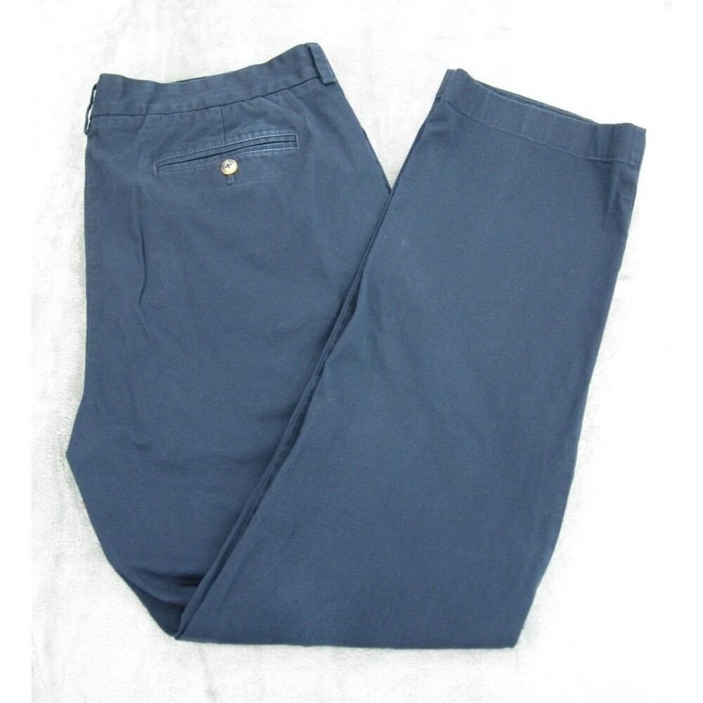 Vineyard Vines Men's 38 x 32 Pants (Actual 37x30.5) Flat Front Chino Navy Blue